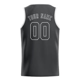 Custom Dark Grey & Dark Grey Colors Design Sports Basketball Jersey