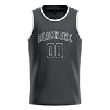 Custom Dark Grey & Dark Grey Colors Design Sports Basketball Jersey