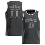 Custom Dark Grey & Dark Grey Colors Design Sports Basketball Jersey