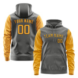 Custom Dark Grey Yellow Hoodie
