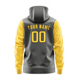 Custom Dark Grey Gold Hoodie 2020303020B31730