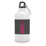 Custom Dark Grey Pink Sports Bottle