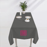 Custom Dark Grey Light Pink Square Table Cloth