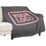 Custom Dark Grey Light Pink Blanket