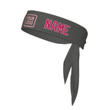 Custom Dark Grey Pink Headband