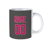 Custom Dark Grey Pink Mug