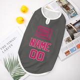 Custom Dark Grey Pink Pet Vest