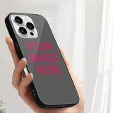 Custom Dark Grey Pink Phone Case