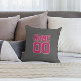 Custom Dark Grey Pink Pillowcase