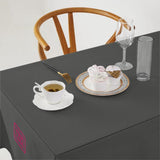 Custom Dark Grey Light Pink Square Table Cloth