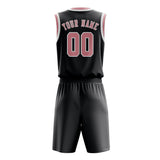 Custom Dark Grey Light Pink Basketball Set