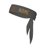 Custom Dark Grey Light Khaki Headband