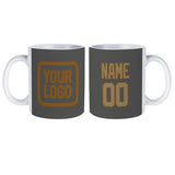 Custom Dark Grey Light Khaki Mug