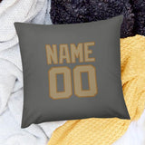 Custom Dark Grey Light Khaki Pillowcase