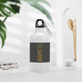 Custom Dark Grey Light Khaki Sports Bottle