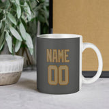 Custom Dark Grey Light Khaki Mug