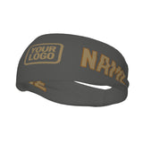 Custom Dark Grey Light Khaki Sports headband