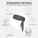 Custom Dark Grey Light Khaki Headband