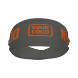 Custom Dark Grey Orange Sports headband