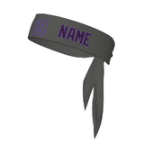 Custom Dark Grey Purple Headband
