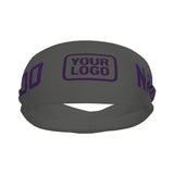 Custom Dark Grey Purple Sports headband