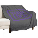 Custom Dark Grey Light Purple Blanket