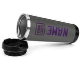 Custom Dark Grey Purple Stainless Steel Water Cup