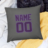 Custom Dark Grey Purple Pillowcase