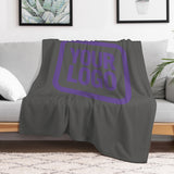 Custom Dark Grey Light Purple Blanket