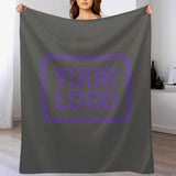 Custom Dark Grey Light Purple Blanket