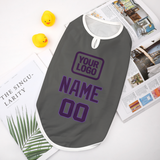 Custom Dark Grey Purple Pet Vest