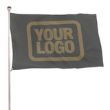Custom Dark Grey Light Khaki Flag