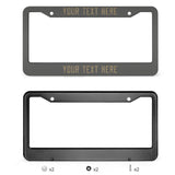 Custom Dark Grey Light Khaki License Plate Frame