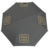 Custom Dark Grey Light Khaki Automatic Umbrella