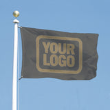Custom Dark Grey Light Khaki Flag