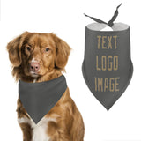 Custom Dark Grey Light Khaki Pet Scarf