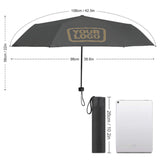 Custom Dark Grey Light Khaki Automatic Umbrella