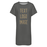 Custom Dark Grey Light Khaki Nachthemd