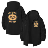 Jack-O'-Lantern Mood Unisex Full-Zip Printed Waterproof Hooded Windbreaker