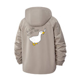 Knife-Wielding Duck Unisex Full-Zip Printed Waterproof Hooded Windbreaker