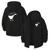 Meme Goose Unisex Full-Zip Printed Waterproof Hooded Windbreaker