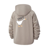 Meme Goose Unisex Full-Zip Printed Waterproof Hooded Windbreaker