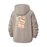 Mushroom Botanical Unisex Full-Zip Printed Waterproof Hooded Windbreaker