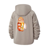 Iced Dessert Drink Unisex Full-Zip Printed Waterproof Hooded Windbreaker