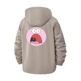 Cartoon Shock Face Unisex Full-Zip Printed Waterproof Hooded Windbreaker
