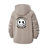 Coder Smiley Unisex Full-Zip Printed Waterproof Hooded Windbreaker