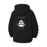 Deadlift Skull Unisex Full-Zip Printed Waterproof Hooded Windbreaker