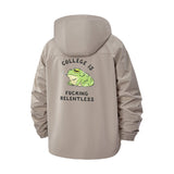 College Relentless Ramen Unisex Full-Zip Printed Waterproof Hooded Windbreaker