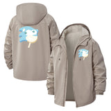 Cartoon Lollipop Unisex Full-Zip Printed Waterproof Hooded Windbreaker