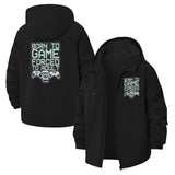 Born to Game Unisex Full-Zip Printed Waterproof Hooded Windbreaker